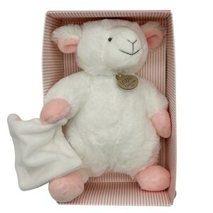 DOUDOU et COMPAGNIE Paris Plush Lamb with Blanket | Baby Girl Comfort Toy Gift